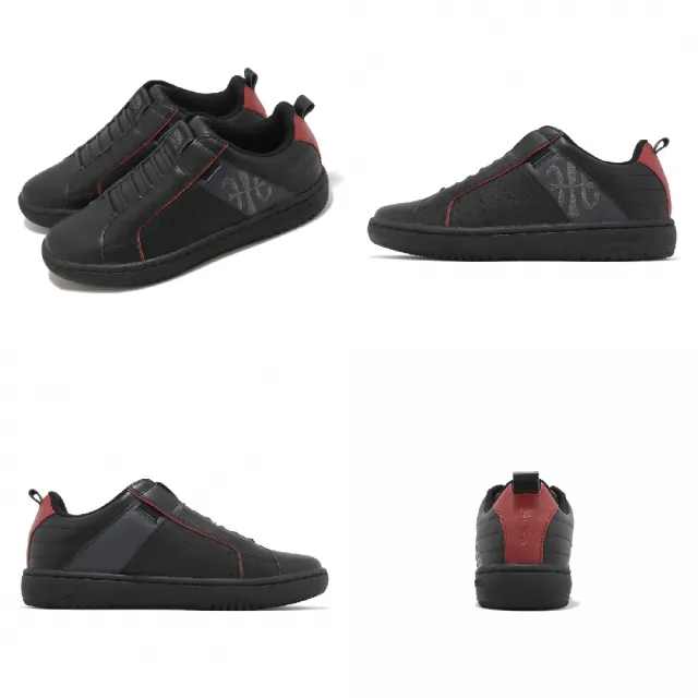 【ROYAL Elastics】休閒鞋 Icon 2.0 黑 紅 男鞋 真皮 無鞋帶 獨家彈力帶 回彈 經典款(06533951)