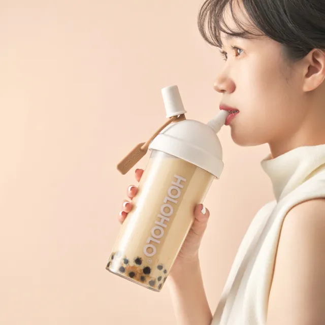 【Holoholo】買1送1_MILK TEA 奶茶吸管杯 720ml(4色任選/珍奶杯/手搖杯)