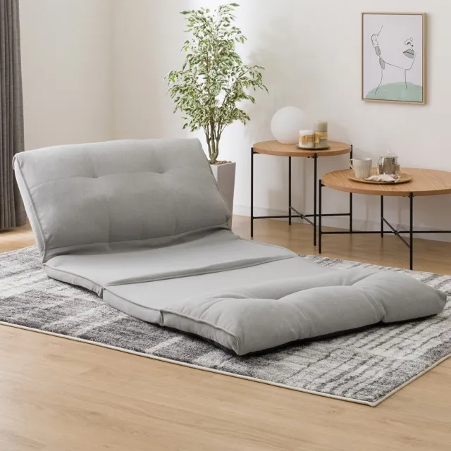 【NITORI 宜得利家居】◆布質和室矮沙發 CS-N02KID GY(網購限定 矮沙發 沙發 和室 布質)