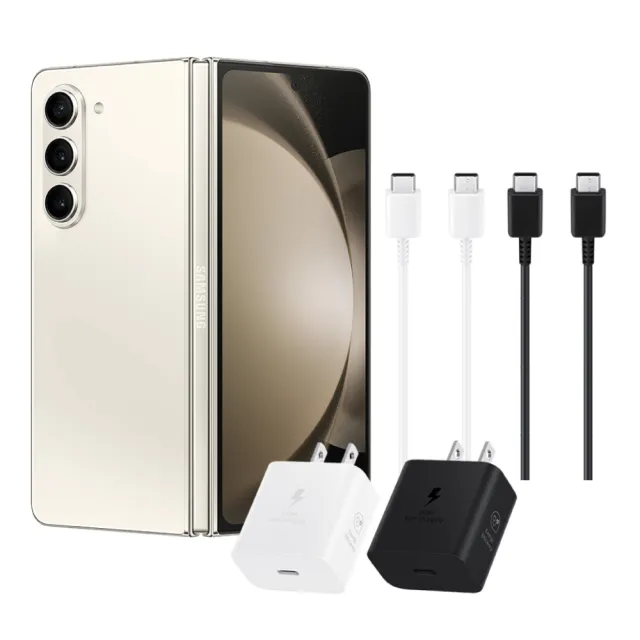 【Samsung 三星】原廠新款 25W 超級快充頭 + 雙Type C線 T2510 / 支援Z Fold7 Flip7(盒裝組)