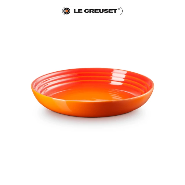 Le Creuset 瓷器義麵盤 22cm(火焰橘-無盒)