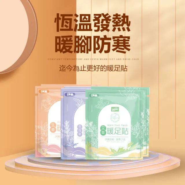 【Dagebeno荷生活】草本自發熱暖足貼 生薑艾草益母草腳冷坐月子足部暖暖貼(10包)