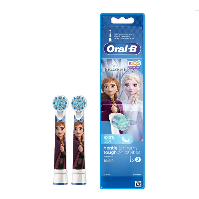 【德國百靈Oral-B-】電動牙刷兒童冰雪奇緣刷頭EB10-2(2入)