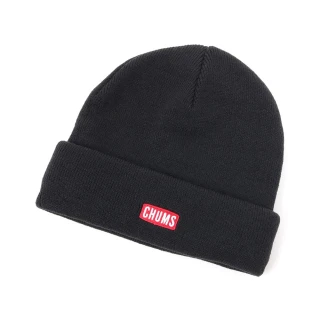 【CHUMS】CHUMS Outdoor CHUMS Logo Short Knit Cap針織帽  黑色(CH051335K001)