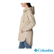 【Columbia 哥倫比亞 官方旗艦】女款-Flora Park™軟殼長版連帽外套-卡其(UWR76260KI/HF)