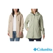 【Columbia 哥倫比亞 官方旗艦】女款-Flora Park™軟殼長版連帽外套-灰綠(UWR76260GG/HF)