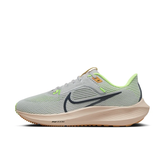 NIKE 耐吉 W AIR ZOOM PEGASUS 40 女慢跑鞋-灰橘綠(DV3854006)