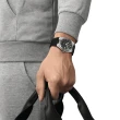 【TISSOT 天梭 官方授權】PRX系列 復古風酒桶型紳士石英錶-40mm/橡膠帶 母親節 禮物(T1374101705100)