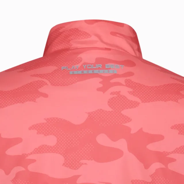 【PING】女款迷彩配布防風防潑水鋪棉外套-粉紅(蓄熱保溫/GOLF/高爾夫/RC23210-15)