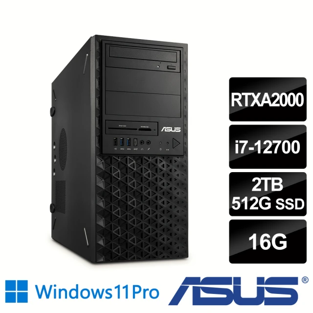 ASUS 華碩 i7 RTXA2000十二核工作站(WS760T/i7-12700/16G/2TB HDD+512G SSD/RTXA2000-12G/750W/W11P)