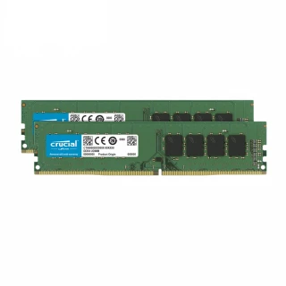 【Crucial 美光】DDR4 3200 16GB (8GB x2) 桌上型 記憶體 (CT2K8G4DFS832A)