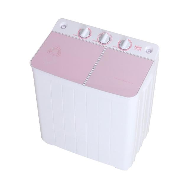 【IDEAL 愛迪爾】4.2公斤洗脫定頻直立式雙槽迷你洗衣機-粉鑽機(E0732P)