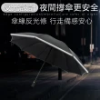【樂邦】反光反向三折摺疊雨傘(夜間反光條 反向內折)