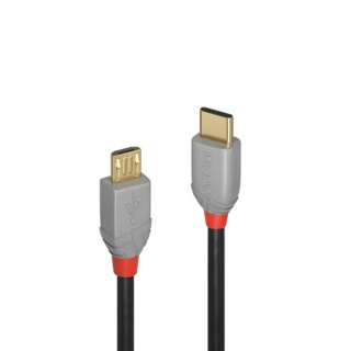 【LINDY 林帝】ANTHRA USB 2.0 Type-C/公 to Micro-B/公 傳輸線 1m 36891