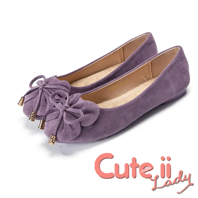 【Cute ii Lady】甜美花朵蝴蝶結舒適軟底豆豆鞋(多色任選)