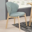 【BODEN】米堤克藍色布餐椅/單椅