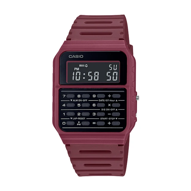 CASIO 卡西歐 復古計算機電子錶 橡膠錶帶 全自動日曆 日常生活防水(CA-53WF-4B)