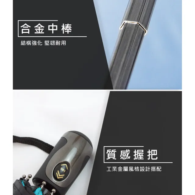 【TDN】防回彈降溫13度黑膠自動開收傘(安全中棒超大傘面自動傘B6672)