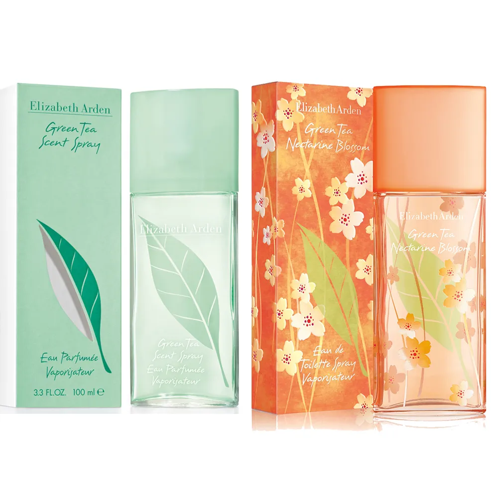 【Elizabeth Arden 伊麗莎白雅頓】綠茶+綠茶甜桃 淡香水100ml(公司貨)