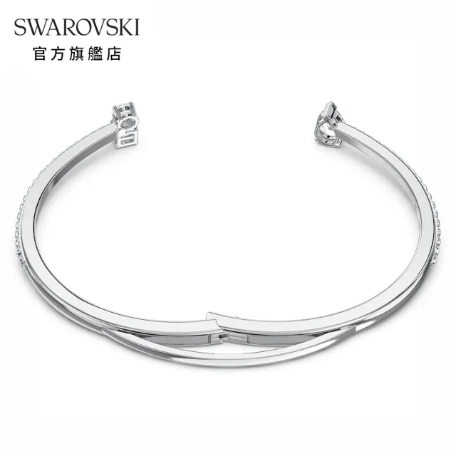 【SWAROVSKI 官方直營】Attract 白金色時尚簡約手環 交換禮物