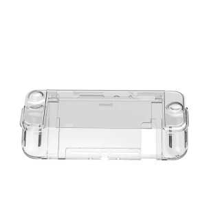 【BASEUS】倍思Switch副廠 雙遊戲卡槽收納360°翻蓋保護殼(透明)