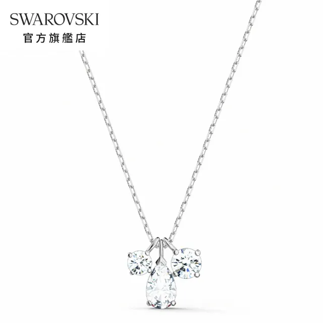 【SWAROVSKI 官方直營】Attract 白金色時尚簡約項鍊 交換禮物