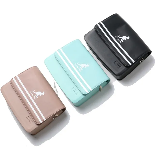 【KANGOL】雙11 小方包 三色 小LOGO 側背 尼龍 可調式 尼龍 磁鐵扣 小包(60253002-)