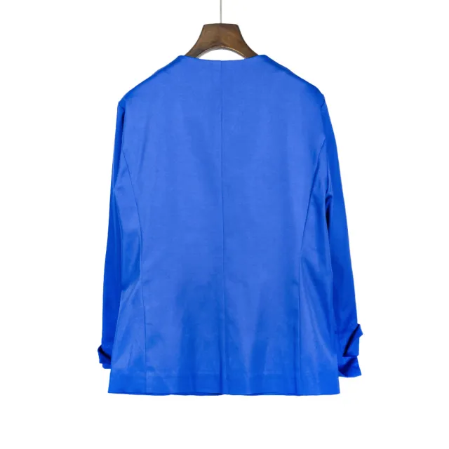 【AZUR】質感亮色無領西裝外套
