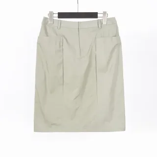 【AZUR】率性簡約寬口袋窄裙-冷綠