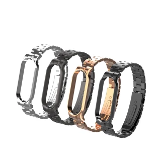 【Geroots】小米手環5/小米手環6威尼斯精鋼三珠錶帶腕帶金屬錶帶