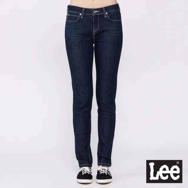【Lee】出清品-女裝 牛仔褲 / 涼感 409 中腰合身小直筒 中藍洗水 / Jade Fusion 系列(LL20008012B)
