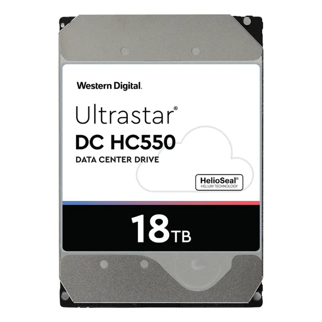 【WD 威騰】Ultrastar DC HC550 18TB 3.5吋 7200轉 512MB 企業級 內接硬碟(WUH721818ALE6L4)