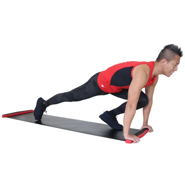 【BALANCE 1】橫向核心肌群訓練 滑步器 豪華版 180cm 黑色(核心運動 橫向運動)
