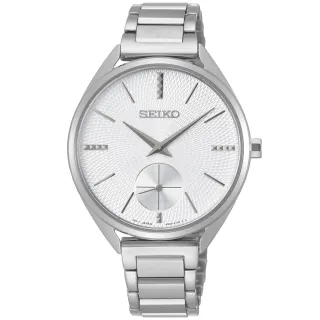 【SEIKO 精工】CS系列 經典小秒針時尚腕錶-34mm/白(6G28-00Y0S/SRKZ53P1)