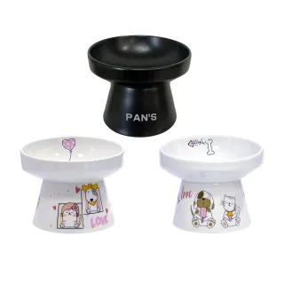 【Pans】寵物護頸瓷碗L號(寵物碗 狗碗 貓碗 寵物餐具)