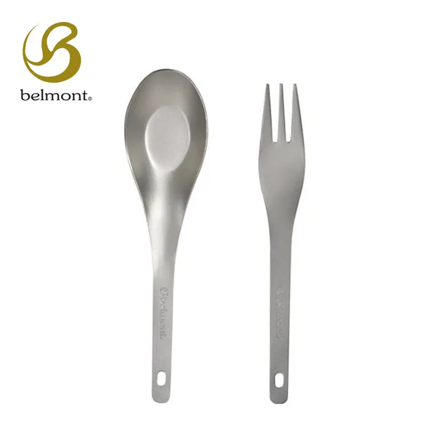【Belmont】鈦製叉匙組附收納袋 BM-082