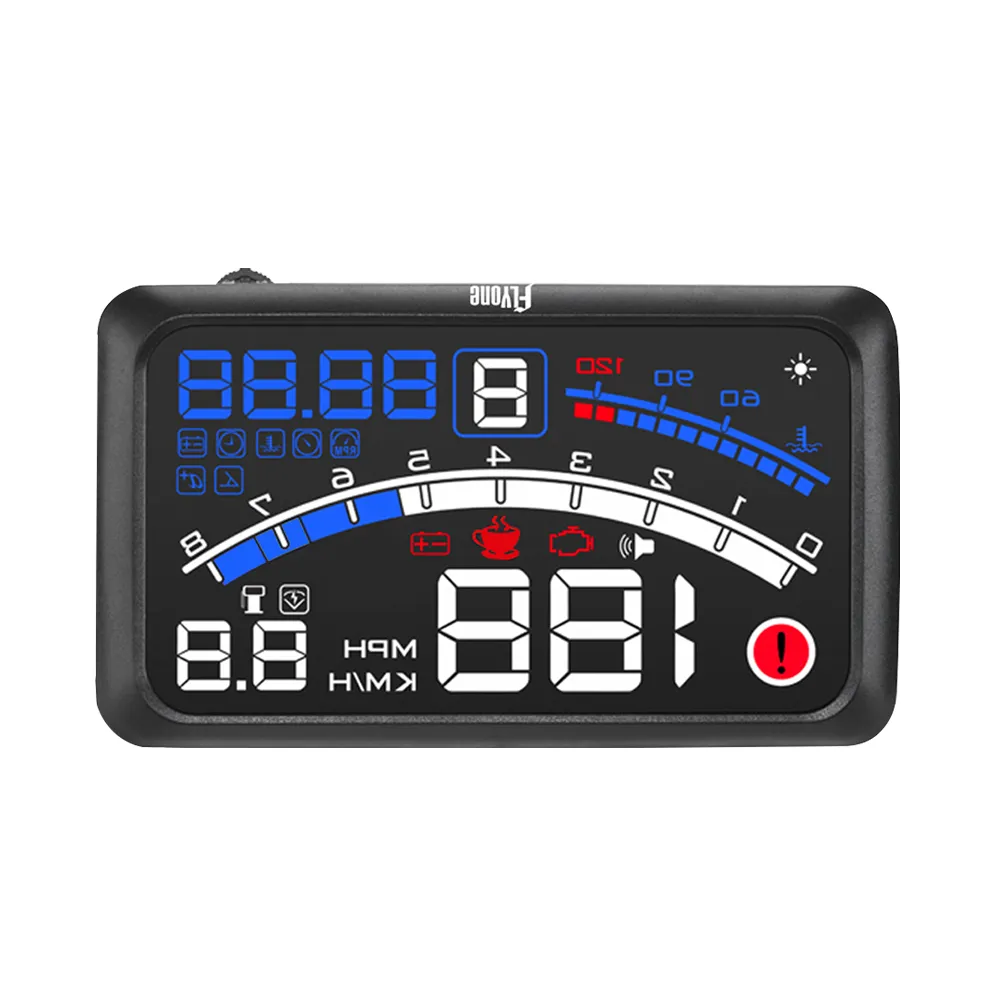 【FLYone】F4 彩色高清5.5吋HUD OBD2多功能抬頭顯示器