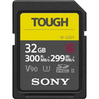 【SONY 索尼】SDXC U3 32GB 超高速防水記憶卡 SF-G32T(公司貨)