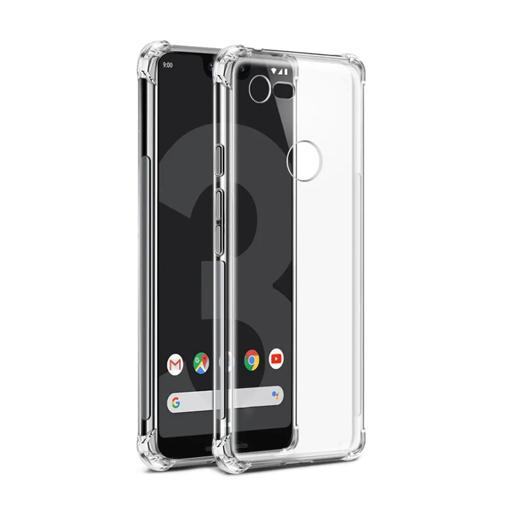 Google Pixel 3XL 透明四角防摔空壓手機保護殼(Pixel3xl手機殼 Pixel3xl保護殼)