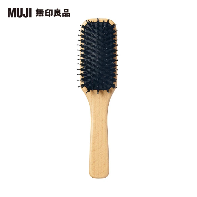 【MUJI 無印良品】山毛櫸髮梳/混合毛/全長約20cm