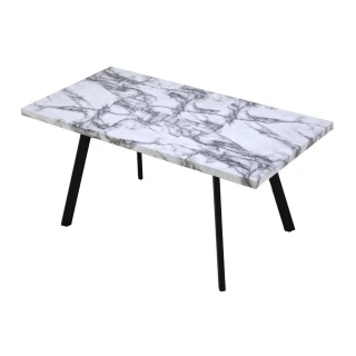 【obis】Vita 簡約石紋伸縮餐桌/工作桌(仿大理石紋/二色可選)