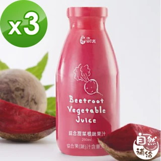 【自然補給】甜菜根蔬果汁x3(290ml/瓶)