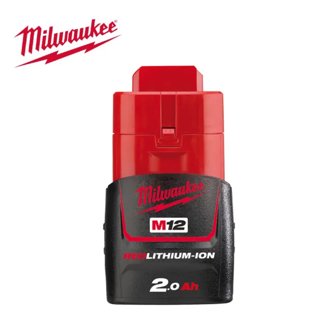 【Milwaukee 美沃奇】12V鋰電池 2.0AH-M12B2 原廠公司貨