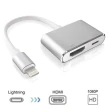 【AILEC】iPhone Lightning 轉HDMI 數位影音轉接線 鋁合金版(蘋果 APPLE 手機高清影像輸出加充電)