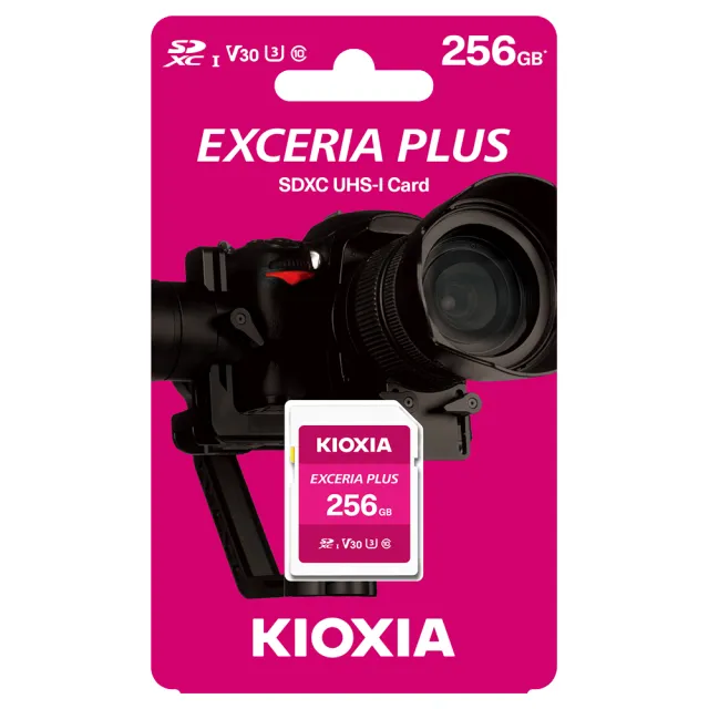 【KIOXIA  鎧俠】EXCERIA PLUS 256GB UHS-I V30 U3 SDXC 記憶卡