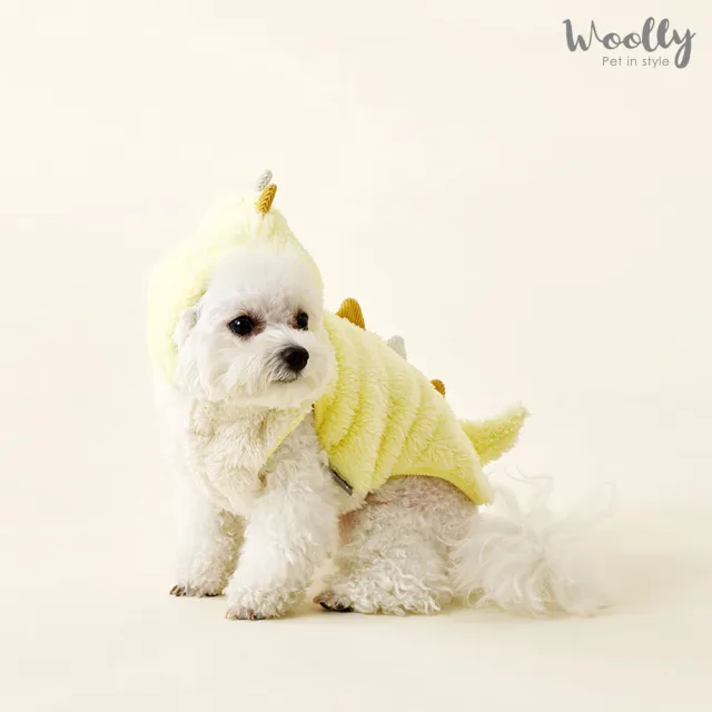【WOOLLY】萌獸刷毛背心恐龍裝(韓系狗狗衣服/狗狗背心)