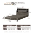 【IHouse】群馬 和風收納房間4件組 床頭箱+床墊+床底+邊櫃 雙人5尺