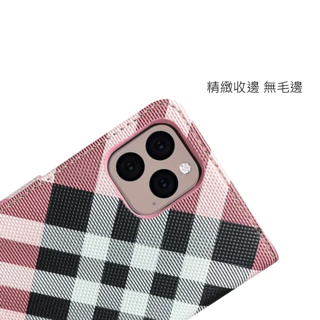 【Aguchi】Apple iPhone 11 Pro Max 6.5吋 英倫格紋氣質手機皮套