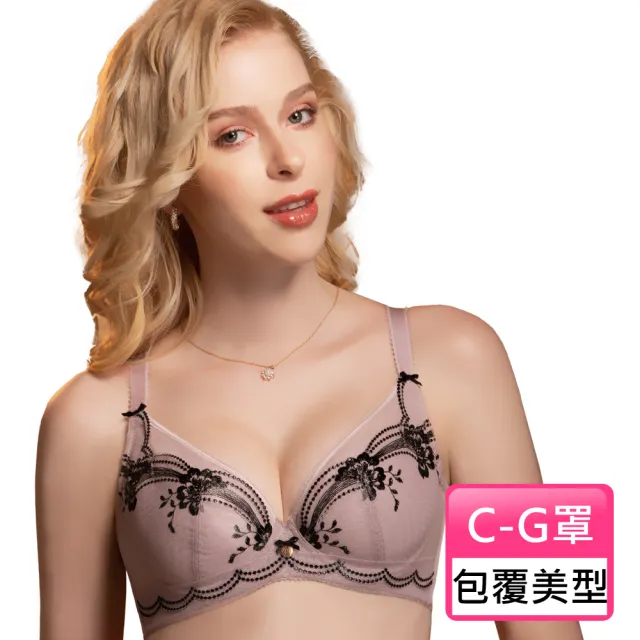 【Swear 思薇爾】山茶花神系列C-G罩背心型蕾絲刺繡包覆女內衣(芋荷紫)