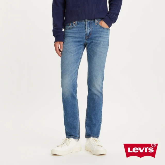 LEVISLEVIS 男款 上寬下窄 上寬下窄 502舒適窄管牛仔褲 / 精工淺藍水洗刷白 / 彈性布料 熱賣單品